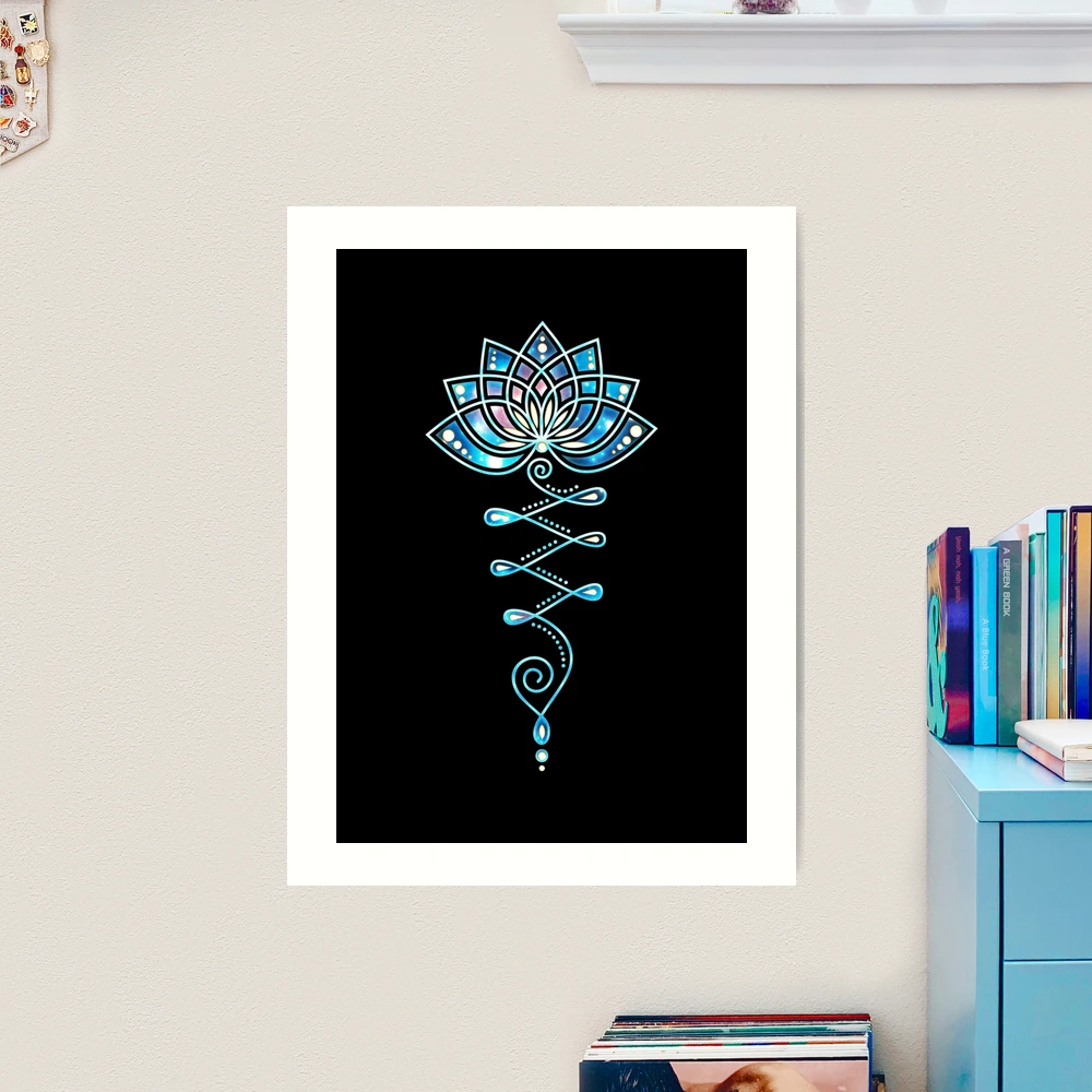 Lotus Flower, Yoga, Symbol, Tattoo, Galaxy Style Art Print for Sale by Anne  Mathiasz