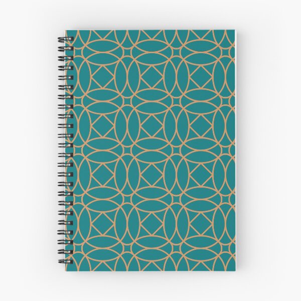 Item preview, Floral Deco Pattern, Teal and Orange, Boho Wall Art designed and sold by meggydesigns.