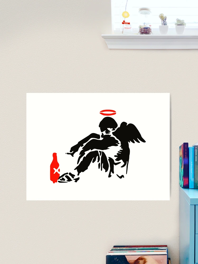 Banksy バンクシー 「Fallen Angel」シリアル サイン 書類付き Banksy バンクシー 「Fallen Angel」シリアル サイン 書類付き