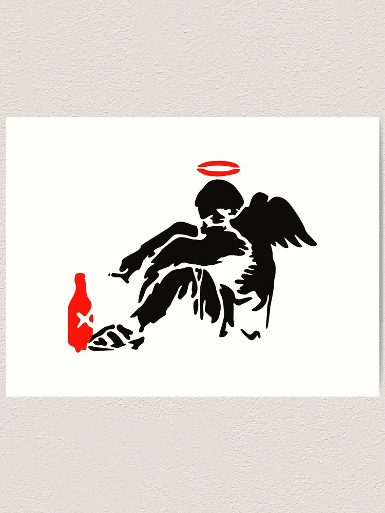 Banksy バンクシー 「Fallen Angel」シリアル サイン 書類付き Banksy バンクシー 「Fallen Angel」シリアル サイン 書類付き