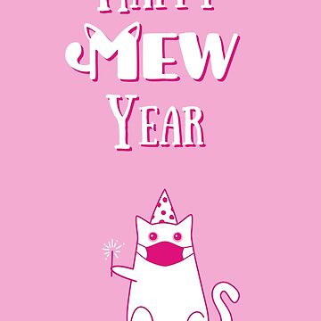 Artwork thumbnail, Happy Mew Year (pink) by ElectricFangs