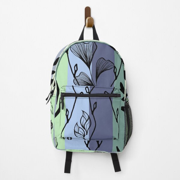 Item preview, Contrasting Leaf Arrangement with Striped Background designed and sold by sunnybandana.