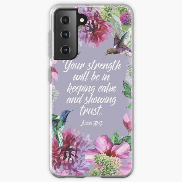 2021 YEARTEXT (Hummingbirds and Flowers) Samsung Galaxy Soft Case