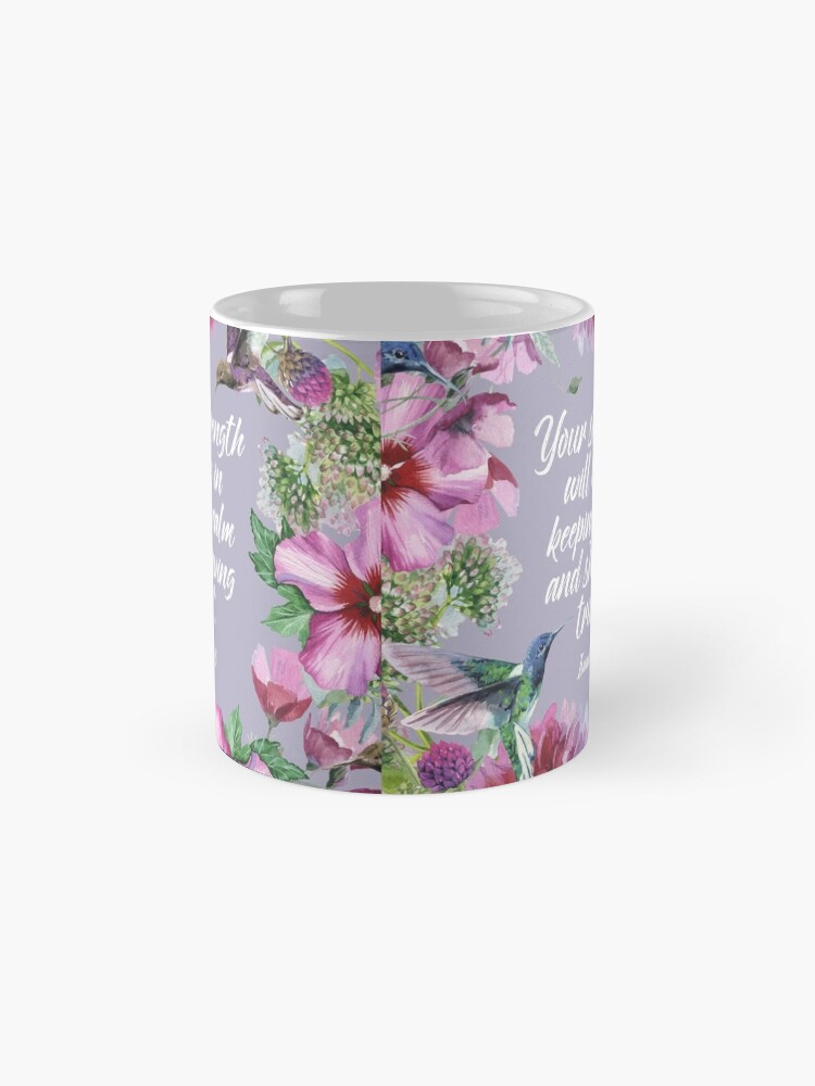 Alternate view of 2021 YEARTEXT (Hummingbirds and Flowers) Mug