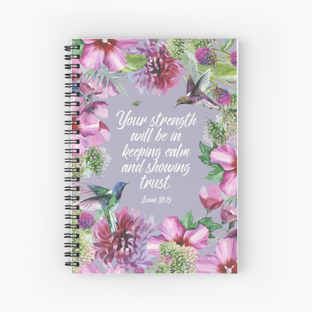 2021 YEARTEXT (Hummingbirds and Flowers) Spiral Notebook