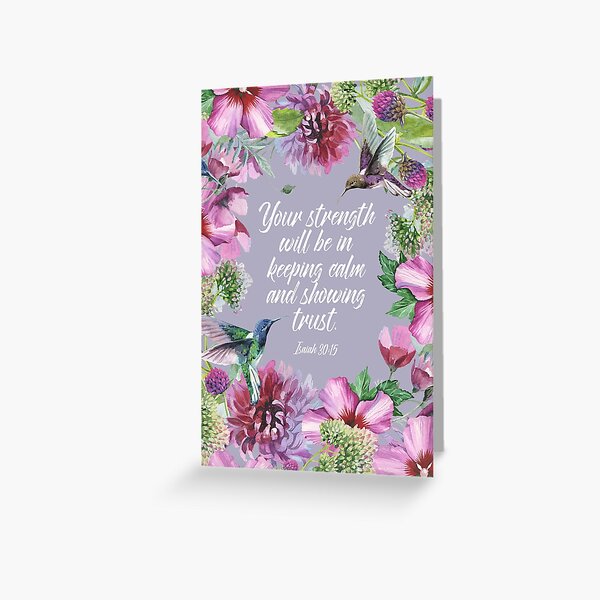 2021 YEARTEXT (Hummingbirds and Flowers) Greeting Card