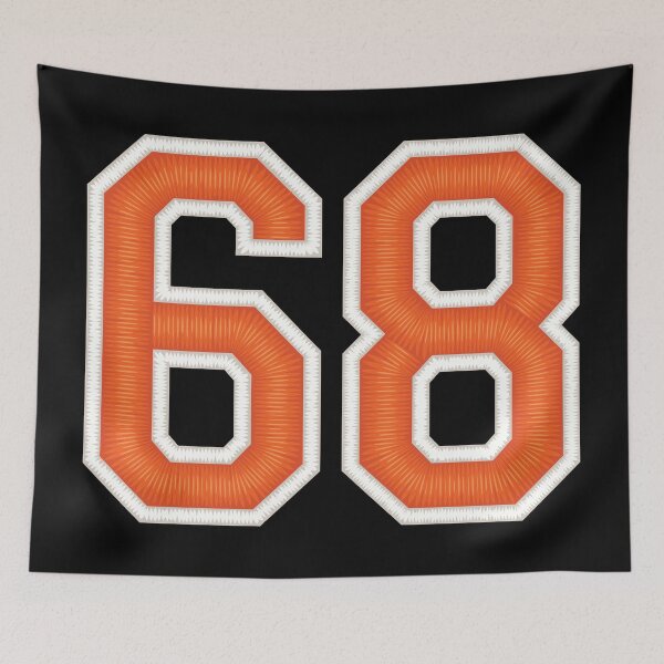 Item preview, Sports Number 68 Jersey Sixty Eight Orange designed and sold by elhefe.