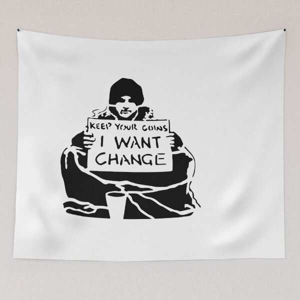 Item preview, Keep Your Coins I Want Change Stencil designed and sold by WE-ARE-BANKSY.