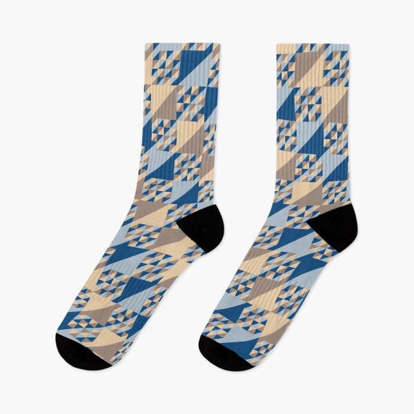 Item preview, Triangles in a minimal ornament in classic blue color palette variations designed and sold by acidmit.
