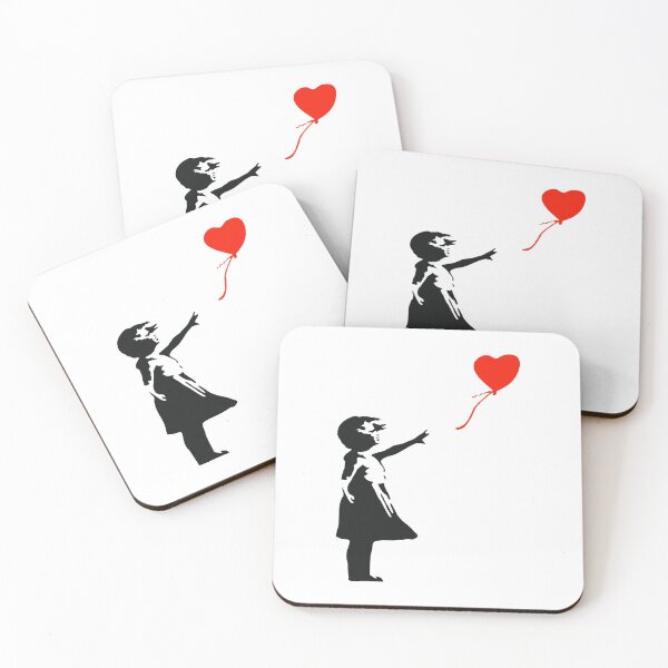 Item preview, Girl With Red Heart Balloon designed and sold by WE-ARE-BANKSY.