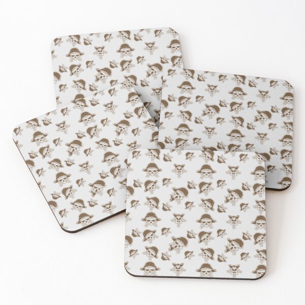 Item preview, Hand Drawn Heads of Pirate Skulls Pattern designed and sold by TSlayerMerch.