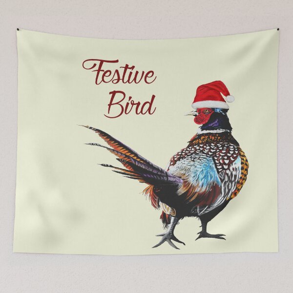 Item preview, Festive bird fun Christmas Pheasant designed and sold by IslesArt.