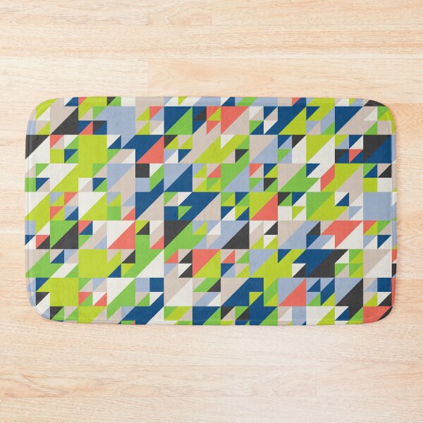 Item preview, Abstract mosaic with triangles in random classic blue color palette variation designed and sold by acidmit.