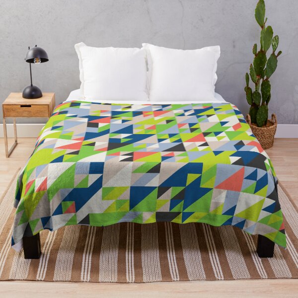Item preview, Abstract mosaic with triangles in random classic blue color palette variation designed and sold by acidmit.