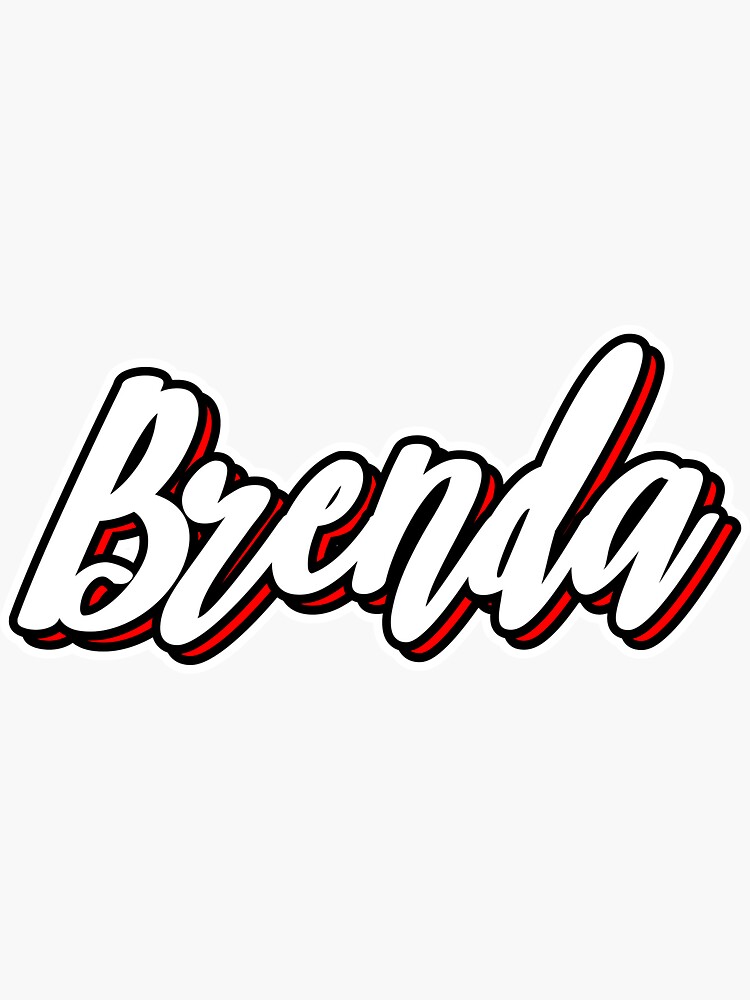 Brenda First Name Hand Lettering Design Sticker For Sale By Sulies Redbubble 7138