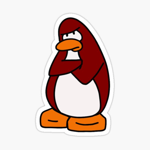Pegatina «Club Penguin gran meme rojo» de nikkihistory | Redbubble