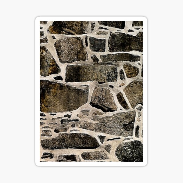 Old stone brick wall Sticker