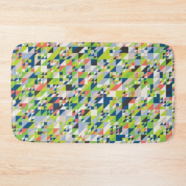 Item preview, Triangles in an abstract mosaic in classic blue color palette variations designed and sold by acidmit.