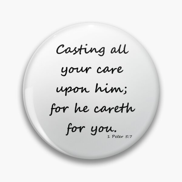 Item preview, Bible Verse 1 Peter 5:7 KJV Casting all your care upon him; for he careth for you designed and sold by JM-ESTONIA.