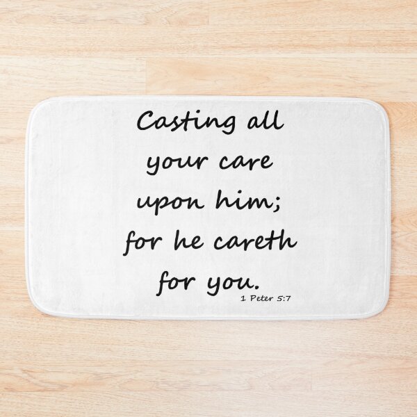 Item preview, Bible Verse 1 Peter 5:7 KJV Casting all your care upon him; for he careth for you designed and sold by JM-ESTONIA.