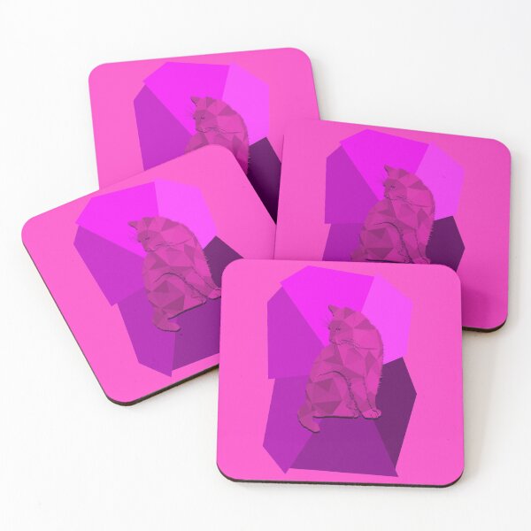 Item preview, Copy of Copy of Cat Polygon in Pink designed and sold by GiftWorks.