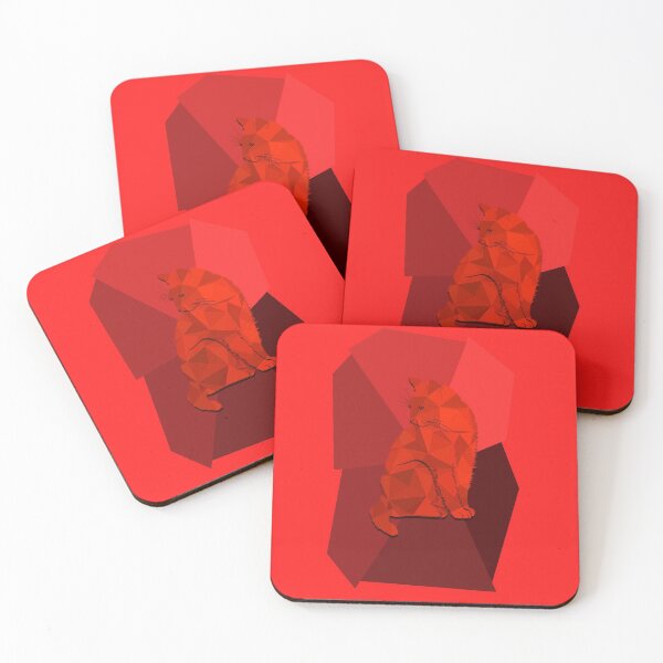 Item preview, Copy of Copy of Copy of Cat Polygon in Red designed and sold by GiftWorks.
