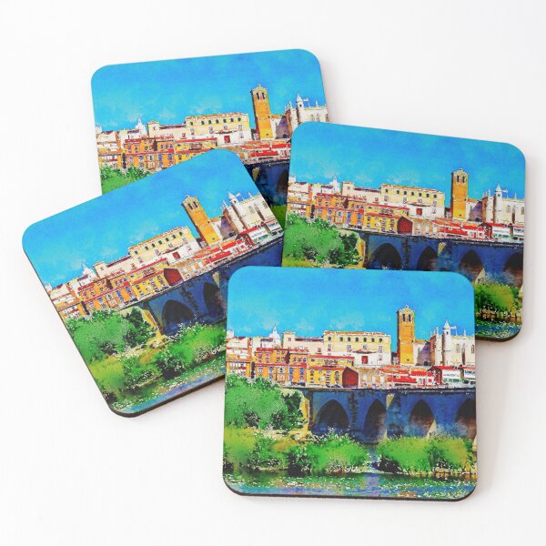 Item preview, Old stone bridge of Tordesillas and the old town view with the Douro river. Spain. designed and sold by Newlander90.