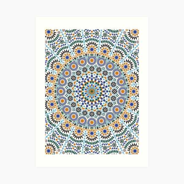 Moroccan Zelig pattern tile Art Print