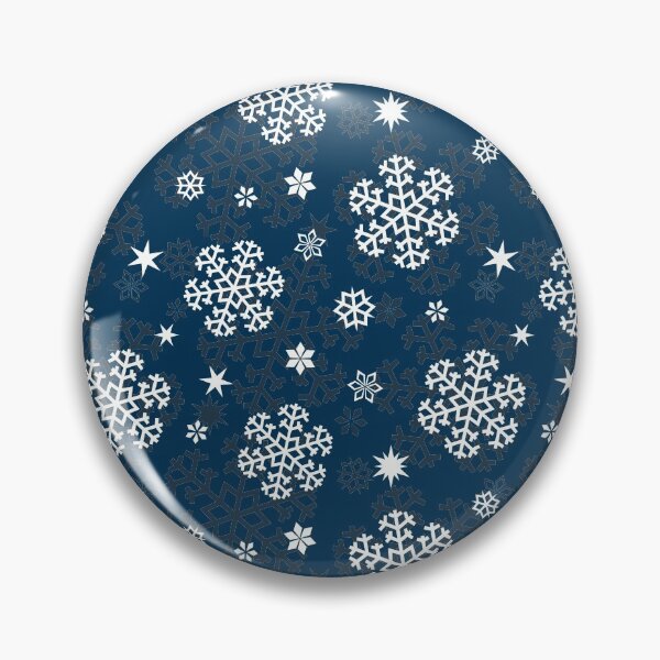 Item preview, Snowflakes Pattern on Prussian Blue designed and sold by sifis.