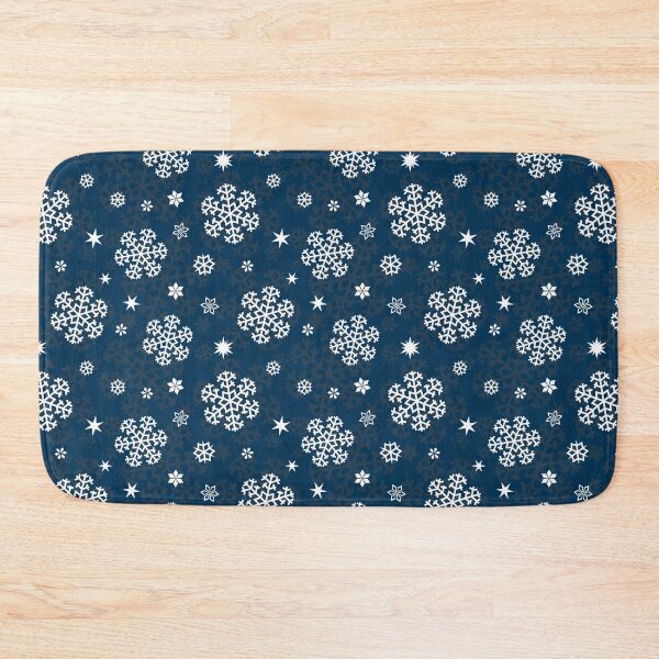 Item preview, Snowflakes Pattern on Prussian Blue designed and sold by sifis.