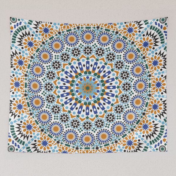 Item preview, Moroccan Zelig  tile Retro Abstract Multi Color Pattern designed and sold by flare-creative.