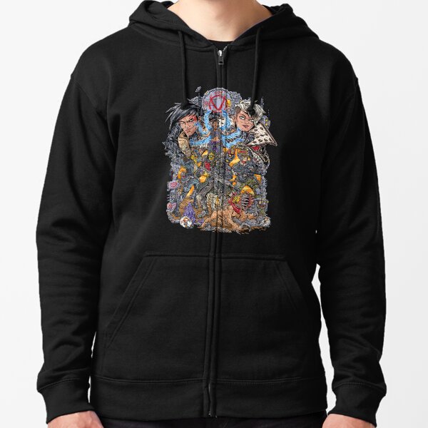 Borderlands 3 FL4K Beastmaster Amara Siren Moze Gunner Zane Operative Troy and Tyreen Calypso Zipped Hoodie