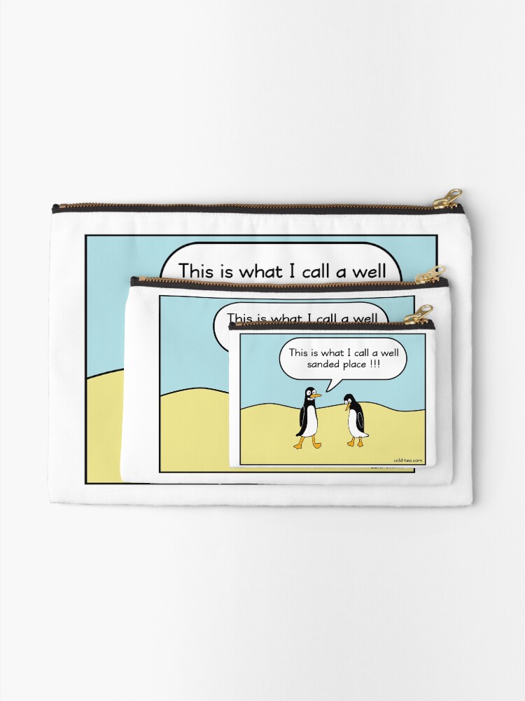 Alternate view of treacherous icy conditions Zipper Pouch