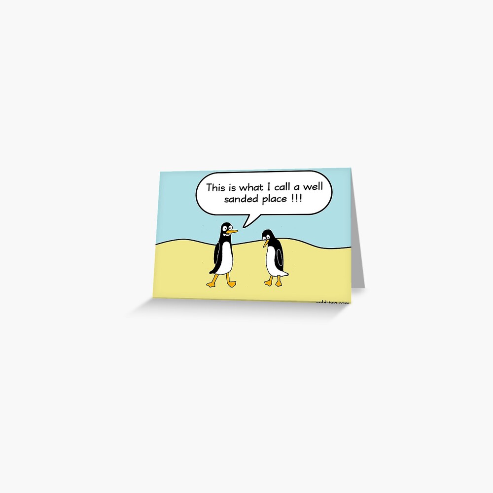 treacherous icy conditions Greeting Card