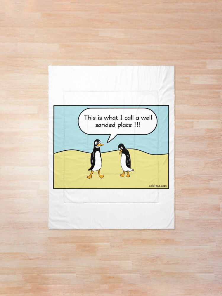 Alternate view of treacherous icy conditions Comforter