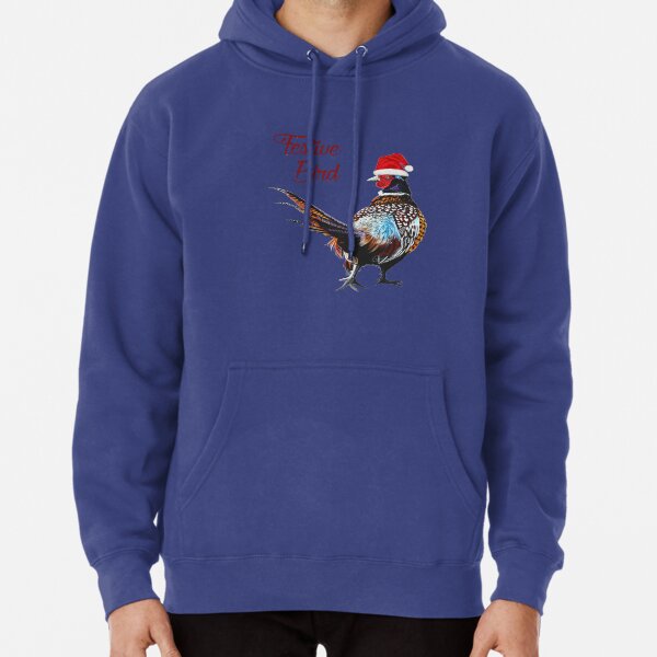 Festive bird fun Christmas Pheasant Pullover Hoodie