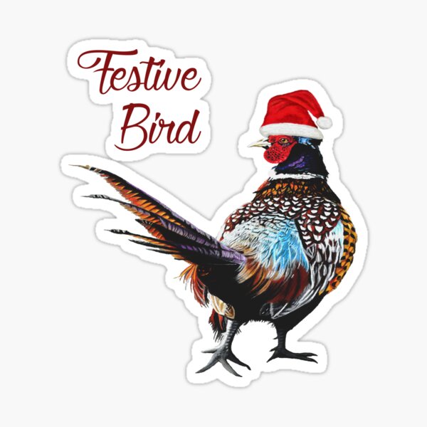 Item preview, Festive bird fun Christmas Pheasant designed and sold by IslesArt.
