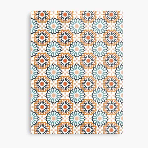 Bohemian tile pattern Metal Print