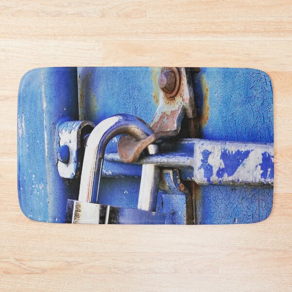 Item preview, Lock on a blue door | Texture, rust, colorful  designed and sold by DeliriousSteve.