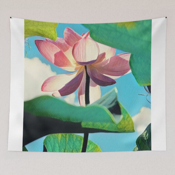 Item preview, Lotus silk watercolor artwork  designed and sold by miarantipole.