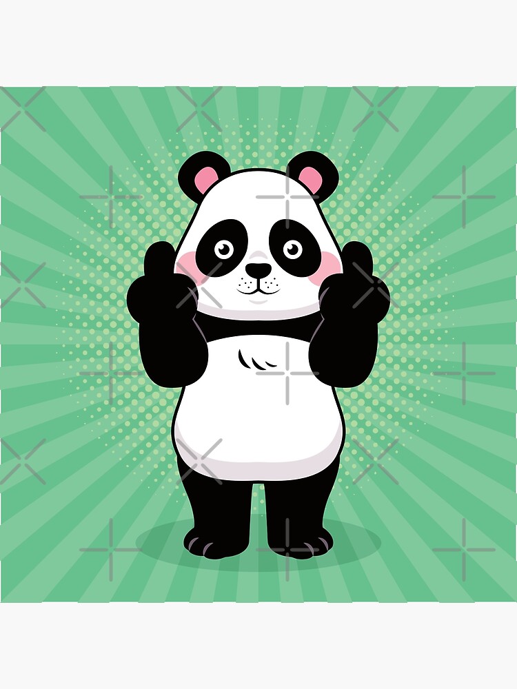 Desenhos animados de panda fofos cartazes para a parede • posters  risadinha, pata, alegria