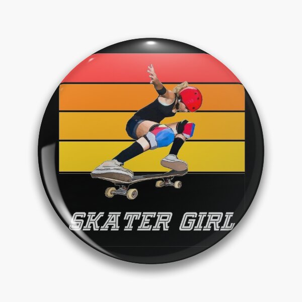 Skater Girl. For Skateboard Lovers. - Skater Girl - Pin