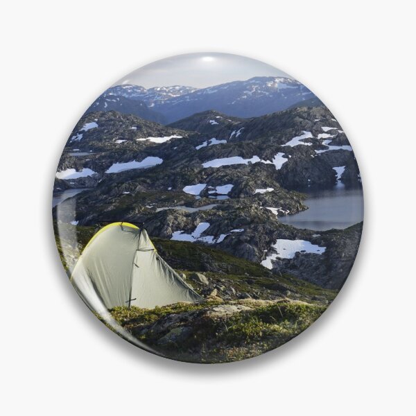 Item preview, A Lone Tent Overlooking the Dramatic Views in the Norwegian Mountains designed and sold by AWomanAfoot.