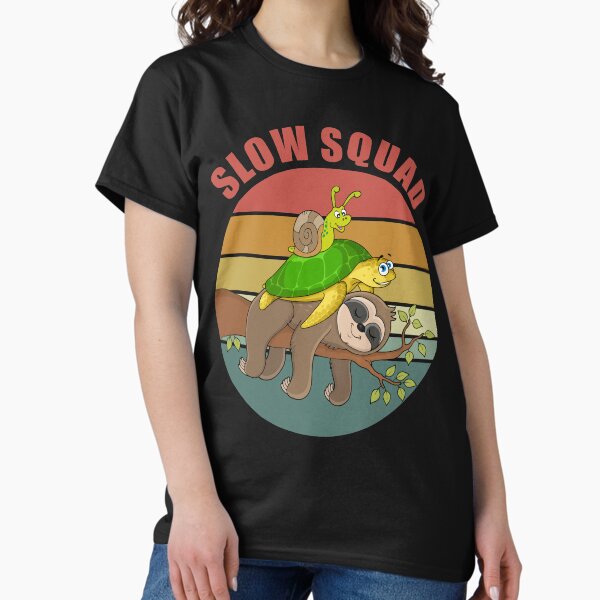 Item preview, Slow Squad - Slug Riding Turtle Riding Sloth designed and sold by Giacob.