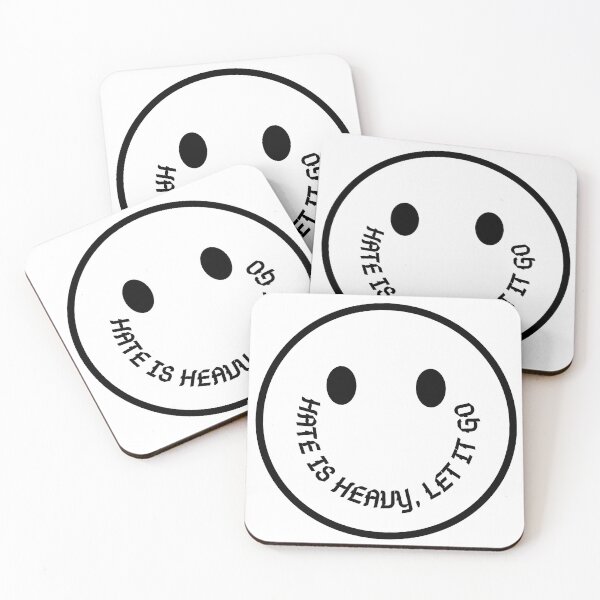Item preview, Hate Is Heavy, Let It Go Smiley Motivational Quote designed and sold by Sam-DesignMart.