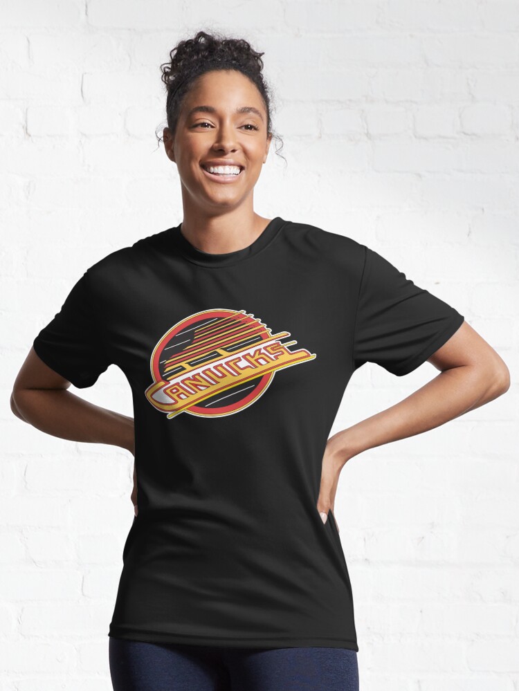 canucks retro reverse hockey skate Active T-Shirt for Sale by Hungry  Hungry Buffalo