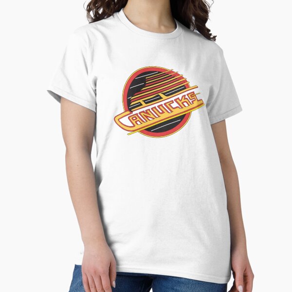 Vista previa del artículo con la obra «canucks retro patín de hockey inverso», diseñado y vendido por Hungry Hungry  Buffalo.