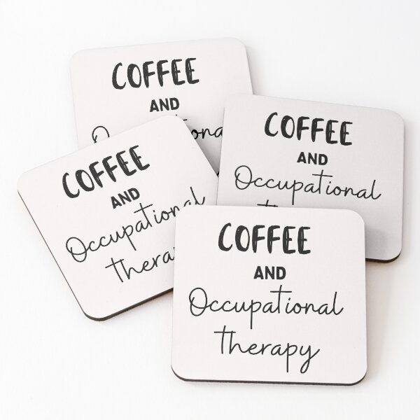 Item preview,  Occupational Therapy and Coffee (black script) designed and sold by Millenial Designs.