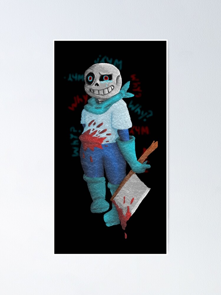 Horror Sans Bitty Poster for Sale by MoonRushers