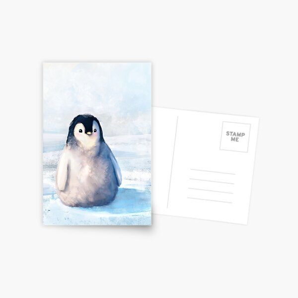 Cute Fluffy Penguin Postcard